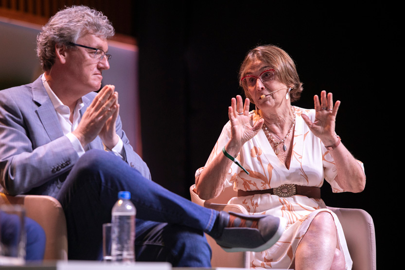 Helena Nader, Presidente da ABC e David MacMillan, ganhador do prêmio Nobel de Química de 2021